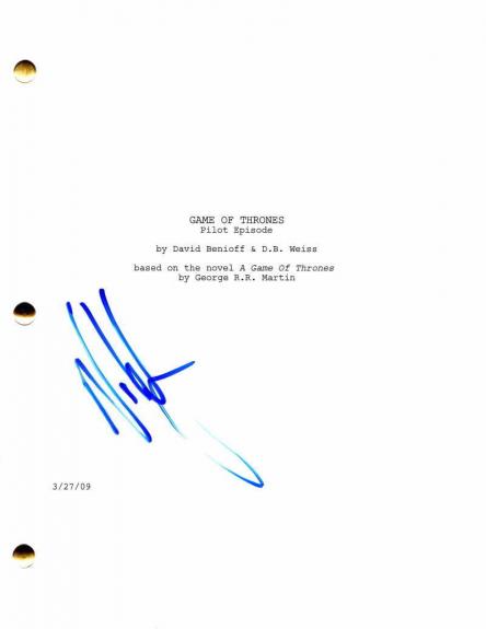 Nikolaj Coster-waldau Signed Autograph Game Of Thrones Full Pilot Script - Stud
