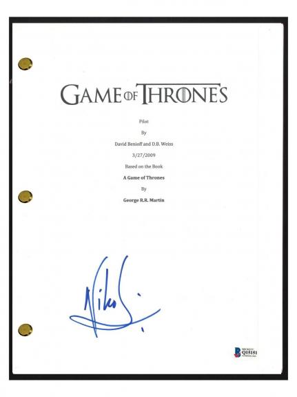 Nikolaj Coster Waldau Signed Autograph GAME OF THRONES Pilot Script Beckett COA