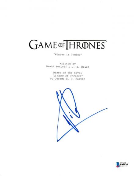 Nikolaj Coster Waldau Signed Game Of Thrones Pilot Script Beckett Bas Autograph