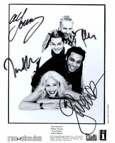 No Doubt Full Band (x4) Signed Autograph 8x10 Photo - Gwen Stefani +3 W/ Jsa Loa