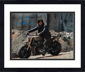 Norman Reedus Autographed Walking Dead 16x20 On Motorcycle Photo- Beckett Auth