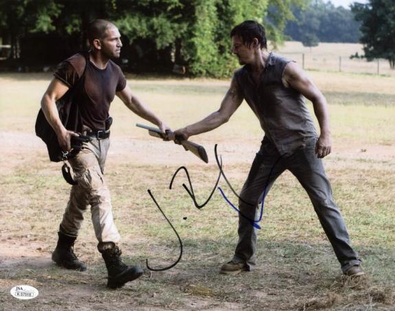 Norman Reedus & Jon Bernthal The Walking Dead Signed 11X14 Photo JSA #K57518
