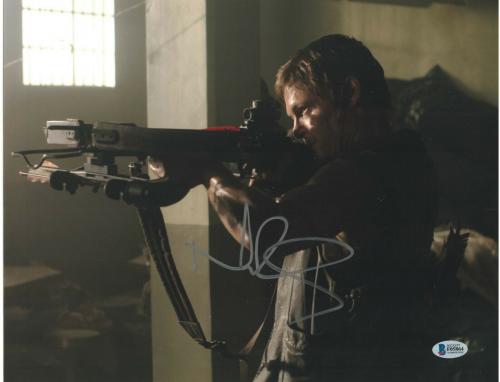 Norman Reedus Signed 11x14 Photo Walking Dead Beckett Bas Autograph Auto S