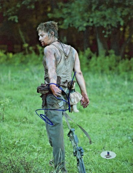 Norman Reedus Signed Autographed 8x10 Photo The Walking Dead BAS Beckett COA