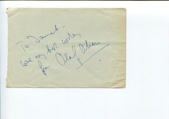 Olaf Olsen The Man in the White Suit At Dawn We Die Tread Softl Signed Autograph
