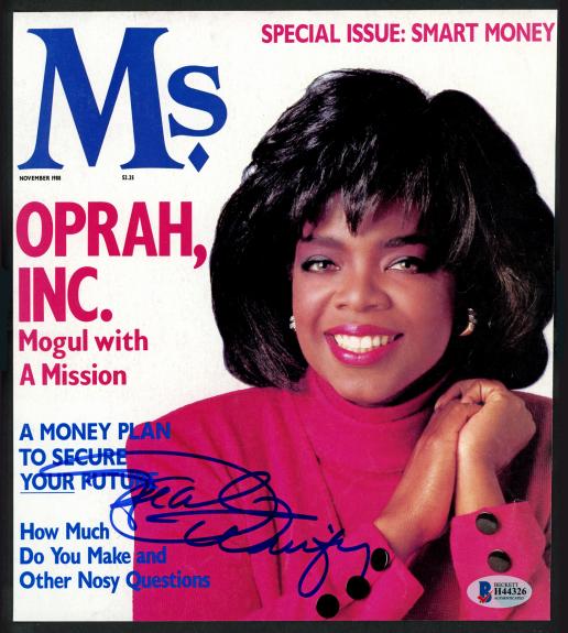 Oprah Winfrey Autographed Magazine Cover TV Beckett BAS #H44326