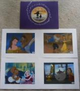 Paige O' Hara Belle Signed X4 Beauty & The Beast Disney Lithograph Set All Psa