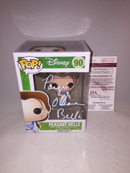 Paige O'hara Beauty And The Beast Signed Disney Peasant Belle Funko Pop Jsa