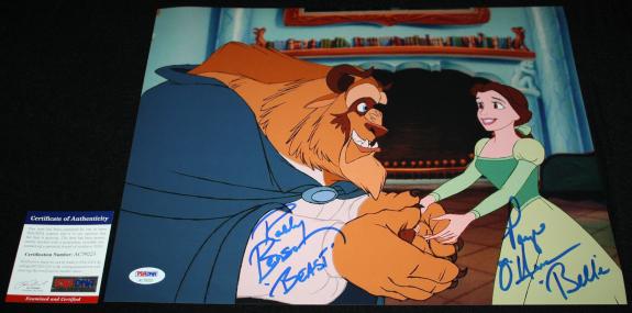 Paige O'Hara & Robby Benson signed 11 x 14, Beauty and the Beast, PSA/DNA