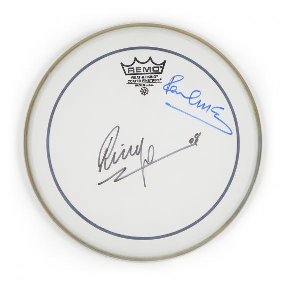 Paul McCartney & Ringo Starr Autographed The Beatles Remo Drumhead