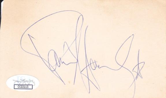PAUL STANLEY Signed 3X5 Index Card Singer From Kiss JSA CC22115
