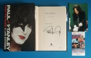 PAUL STANLEY SIGNED BOOK "FACE THE MUSIC" WITH JSA COA AND 10 PHOTOS Kiss psa