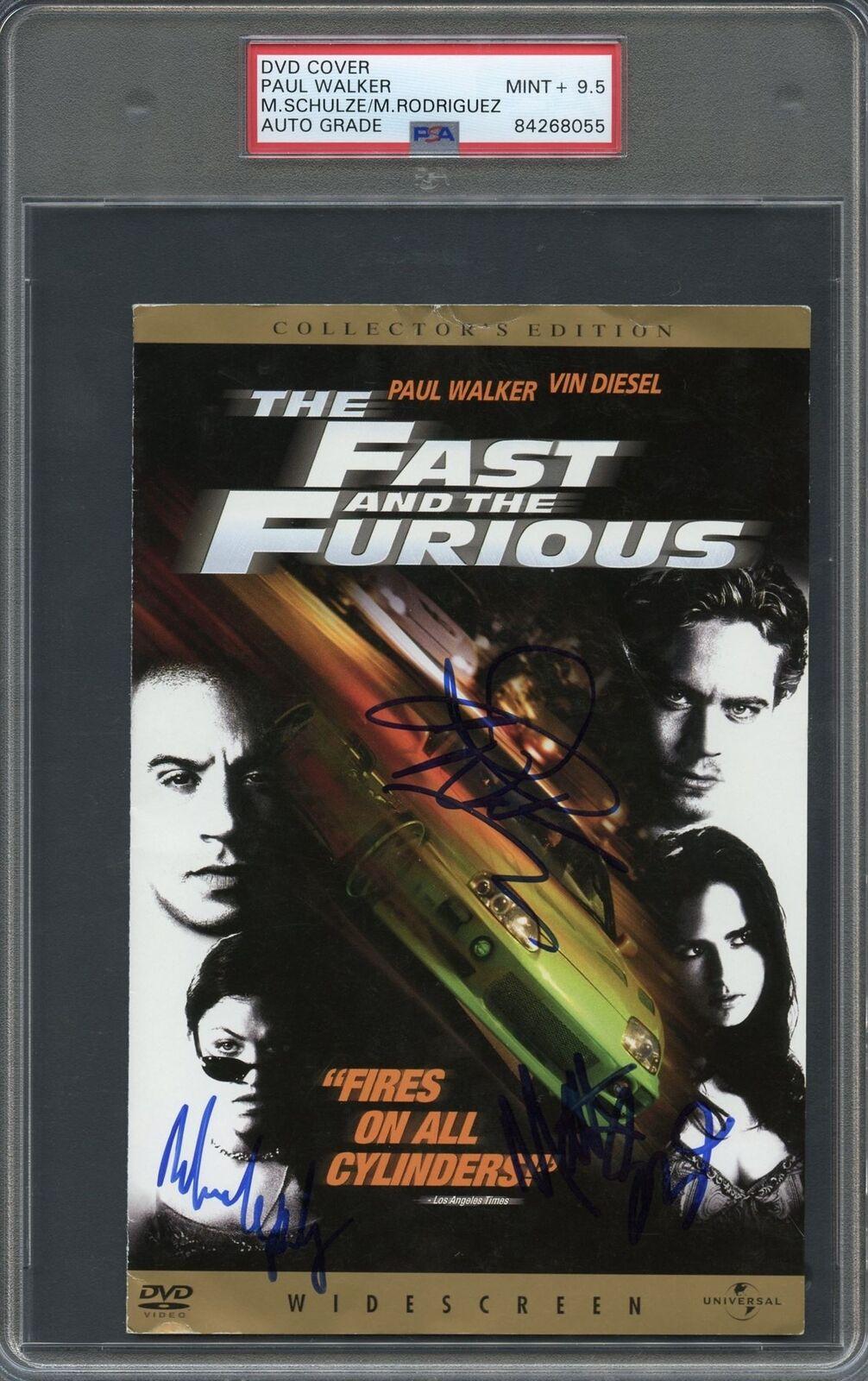 Paul Walker Signed Dvd Cover Psa Dna Encapsulated Auto Grade 10 Fast Furious