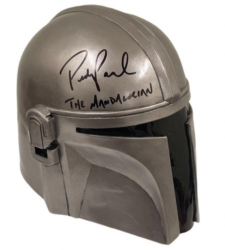 Pedro Pascal Signed Helmet The Mandalorian Star Wars Inscription Autograph Bas 1