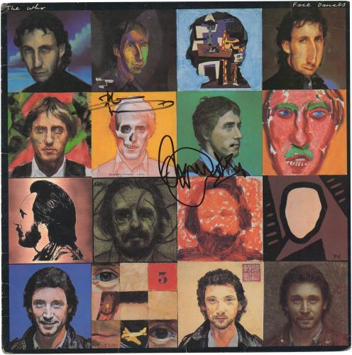 Pete Townshend & Roger Daltrey The Who Autographed Face Dances Album - PSA