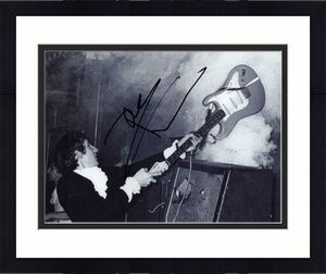 Pete Townshend Signed Autograph 8x10 Photo - The Who Legend Smashing His Guitar