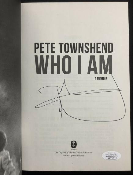 Pete Townshend Signed Book Who I Am HCB The Who Rock Guitar Autograph HOF JSA