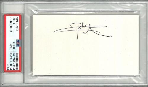 Pete Townshend Signed Cut Signature Psa Dna 84293567 The Who Guitarist