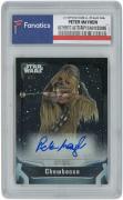 Peter Mayhew Star Wars Autographed 2021 Topps Star Wars Signatures Black Parallel #A-PM #1/5 Card