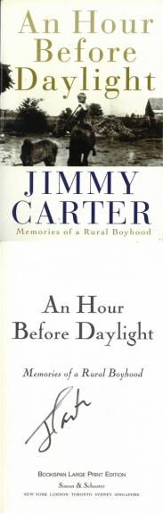President Jimmy Carter signed 2001 An Hour Before Daylight Hardcover Book- JSA #R36701