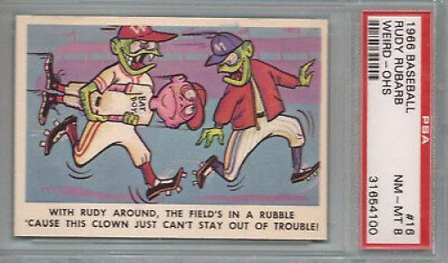 Psa 8 1966 Baseball Weird-ohs #16 Rudy Rubarb