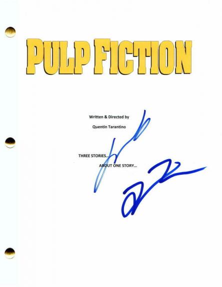 Quentin Tarantino John Travolta Signed Autograph Pulp Fiction Full Movie Script