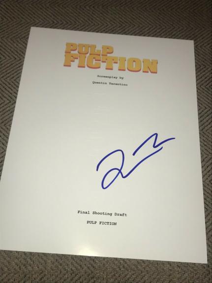Quentin Tarantino Signed Autograph Movie Script Pulp Fiction Travolta Bas Coa D