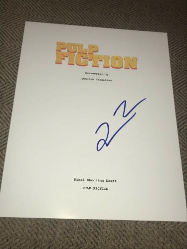 Quentin Tarantino Signed Autograph Movie Script Pulp Fiction Travolta Bas Coa F