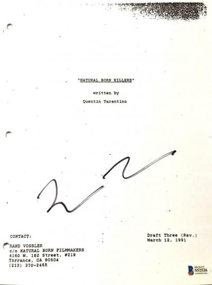 Quentin Tarantino Signed Autograph - Natural Born Killers Movie Script - Beckett