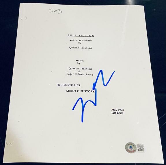 Quentin Tarantino Signed Autograph - Pulp Fiction Rare Movie Script - Beckett A