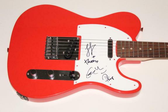 RADIOHEAD FULL BAND x5 SIGNED AUTOGRAPH FENDER ELECTRIC TELECASTER GUITAR - REAL
