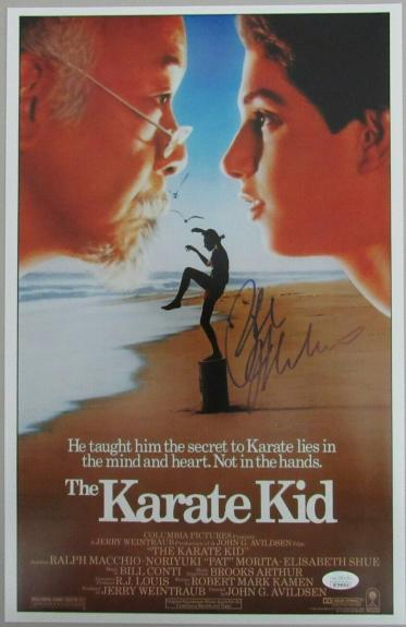 Ralph Macchio "KARATE KID" Signed 11x17 Movie Poster JSA 162935