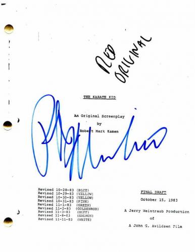 Ralph Macchio Signed Autograph - The Karate Kid Movie Script - Elisabeth Shue
