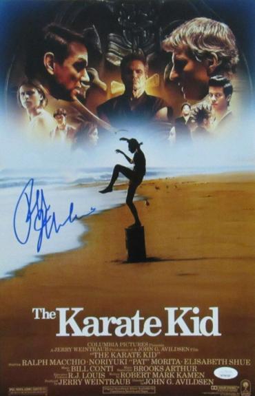 Ralph Macchio Signed The Karate Kid 11x17 Cobra Kai Movie Poster JSA 166202