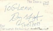 Ray Manzarek Keyboardist The Doors Music Autographed Signed Index Card JSA COA
