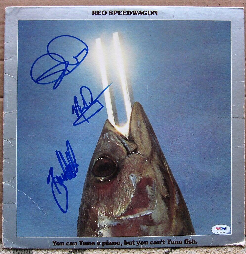 Reo Speedwagon 3x Signed You Can Tune A Piano Tuna Fish Lp Album Cover Psa Dna
