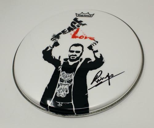 Ringo Starr Signed Autograph Custom Drumhead - The Beatles Legend Very Rare, 1/1