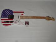 Robby Krieger Signed Usa Flag Electric Guitar The Doors Proof Jsa Coa