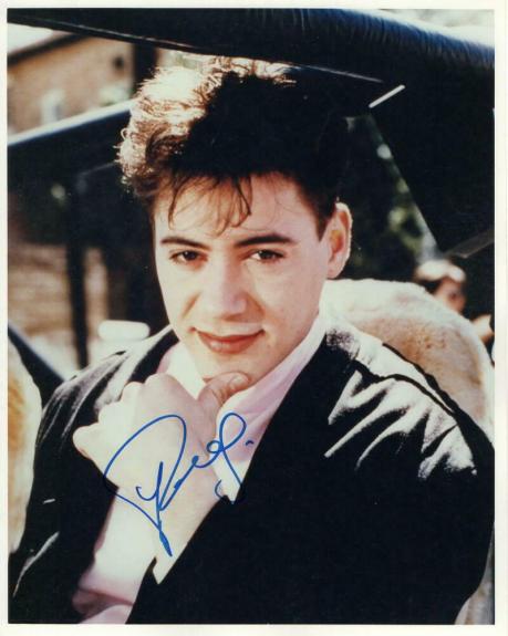 Robert Downey Jr Signed Autograph 8x10 Photo Young Iron Man Star Full Signature