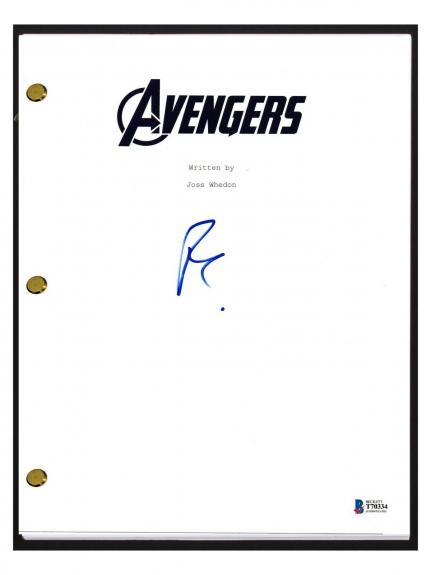 Robert Downey Jr Signed Autographed THE AVENGERS Movie Script BAS Beckett COA