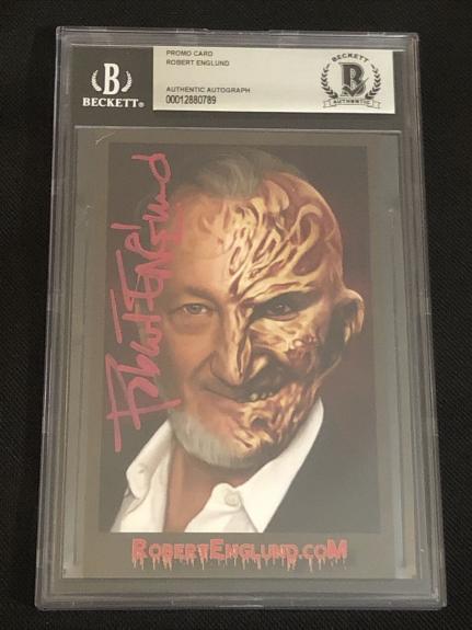 Robert Englund “freddy Kreuger” Signed Autographed Postcard Bas Authentic