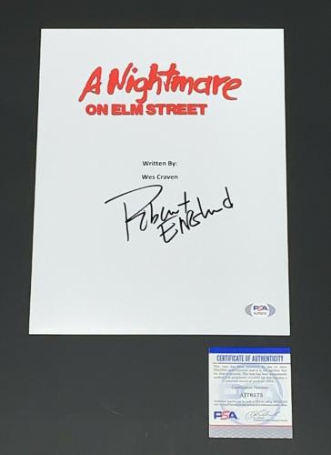 Robert Englund Signed A Nightmare On Elm Street Movie Script Psa Coa