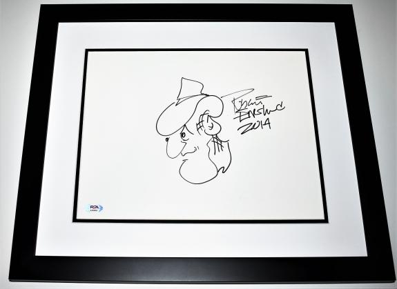 Robert Englund Signed - Autographed Freddy Krueger Sketch Drawing 10x10 inch Print BLACK FRAME + PSA/DNA COA