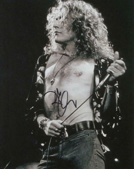 Robert Plant Signed Autograph 8x10 Photo - Shirtless Led Zeppelin Stud W/ Jsa