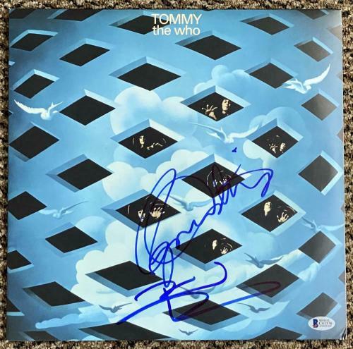 Roger Daltrey Pete Townshend Signed Tommy Vinyl Album Autograph Beckett Coa