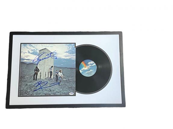 Roger Daltrey Pete Townshend Signed Who's Next Framed Vinyl Album Autograph Psa