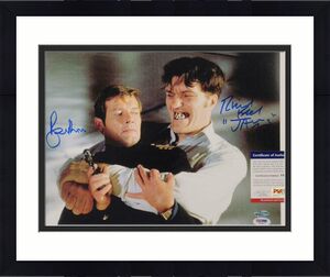 Roger Moore & Richard Kiel signed James Bond 11x14 Photo Jaws ~ PSA/DNA COA