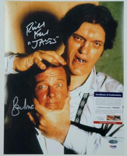 Roger Moore Richard Kiel signed James Bond Jaws 11x14 Photo ~ PSA/DNA COA