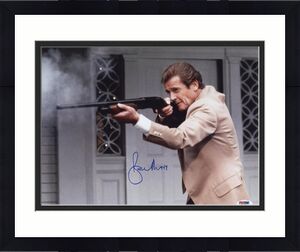 Roger Moore Signed James Bond 007 Photo 11x14 - Autographed PSA DNA 26