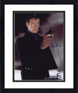 Roger Moore Signed James Bond 007 Photo 11x14 - Autographed PSA DNA 5